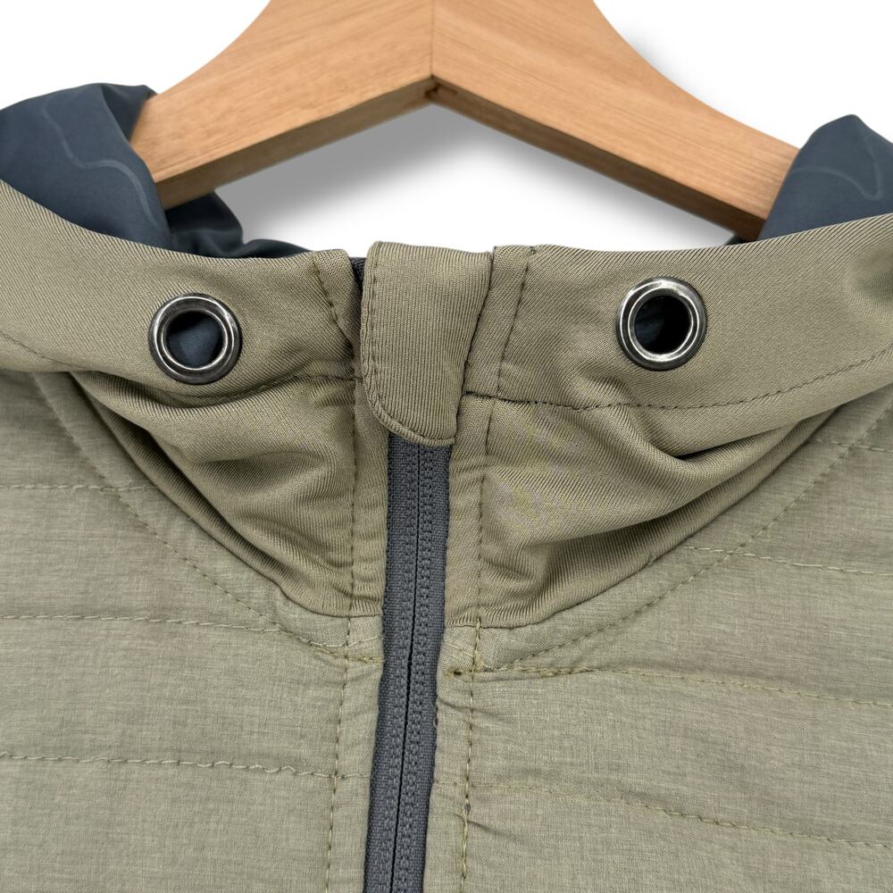 Swannies Coleman Hooded Puffer Golf Jacket Mens Sz M Green Soft Shell - Picture 3 of 7